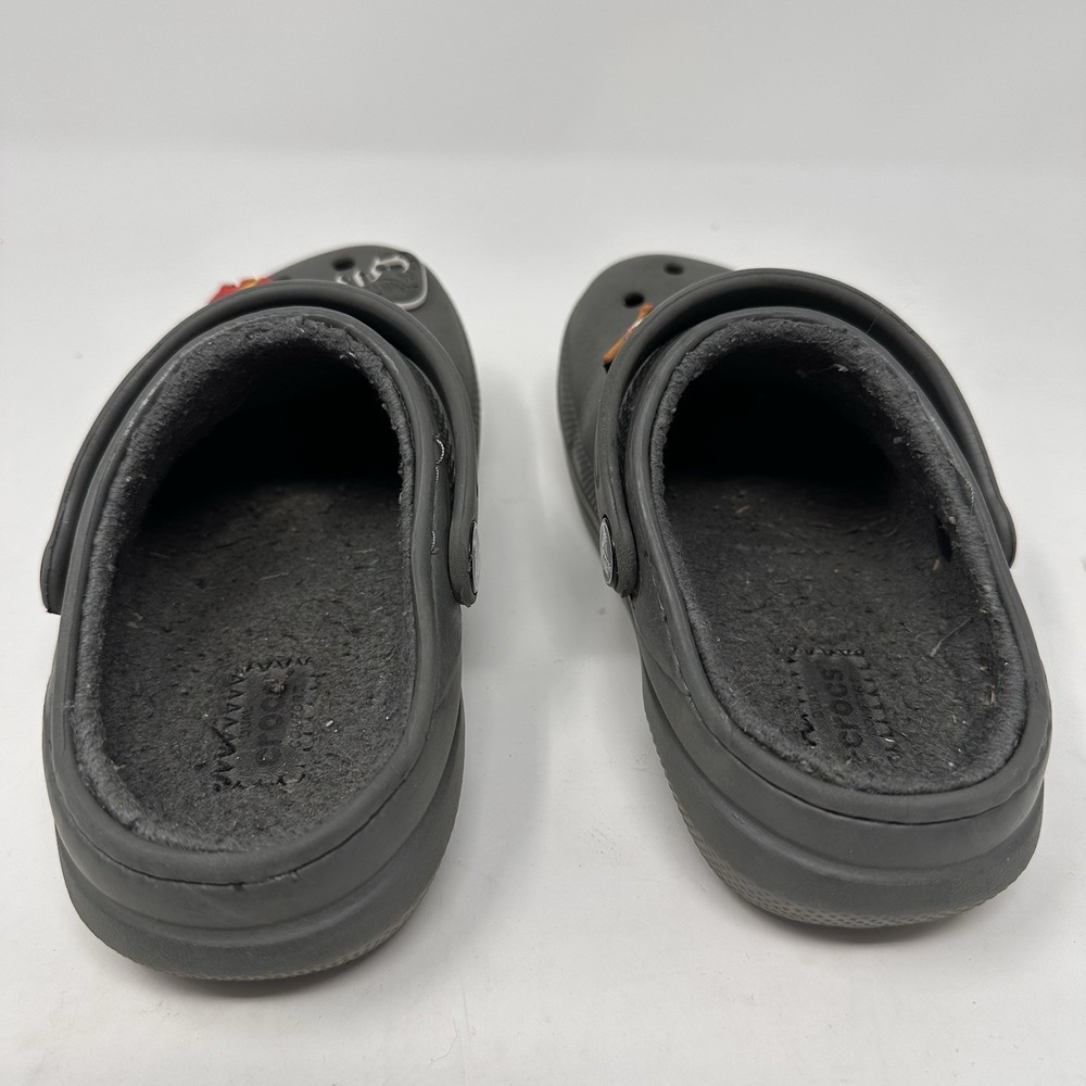 Crocs Gray Classic Slip On Clogs w / Dinosaur Charms Kids Size 12 C - Picture 2 of 7